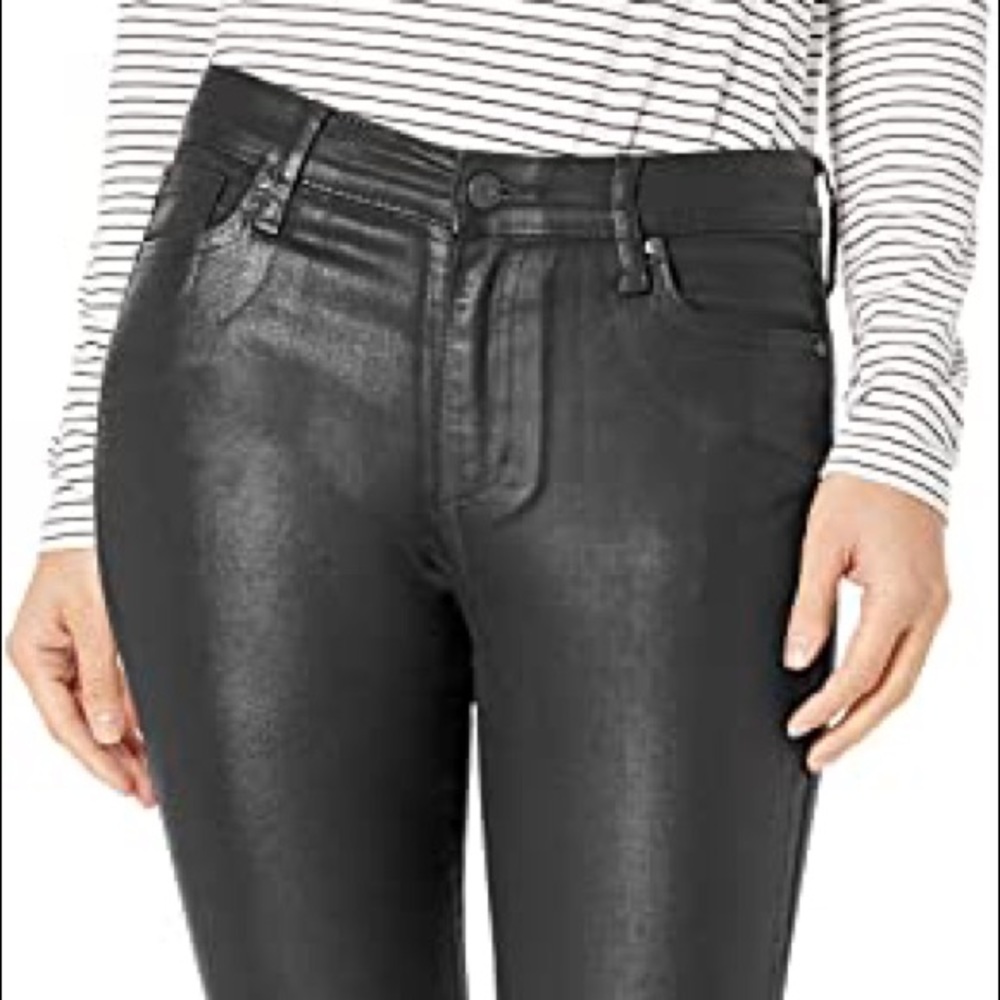 NWT Ella Moss black coated high rise skinny ankle jeans 29